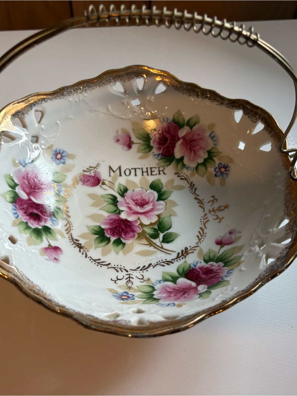 Mother Floral Porcelain decor bowl